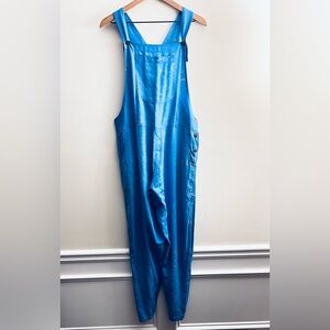 Rey Wear 100% rayon blue hippie overalls Night Sky Moon Star relaxed lightweight